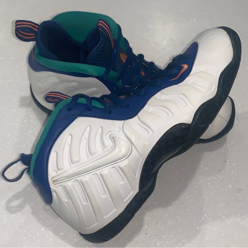 Kids Nike Air Foamposite Pro (GS) White Basketball Shoes/Sneakers- 5.5Y
